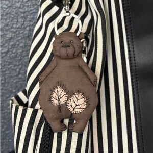 Handmade Teddy Bear Keychain – 4.5" Mini Plush Charm (bag not included)